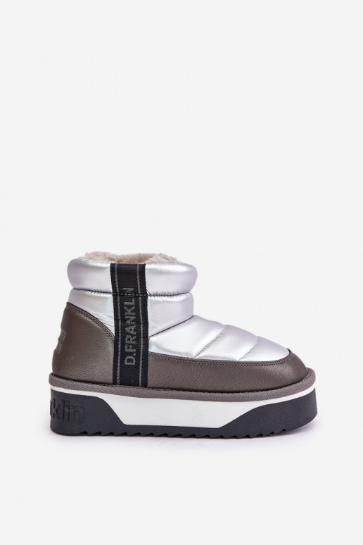  sniega apavi ar masīvu zoli D.Franklin DFSH371010 Sudraba krāsas