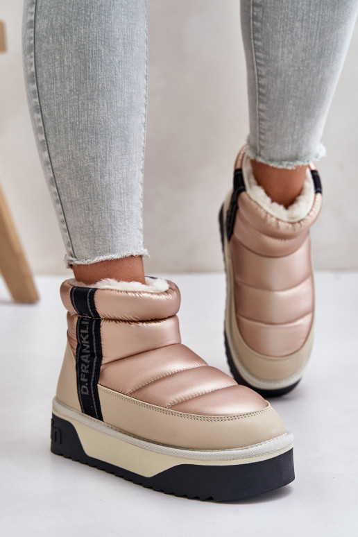  sniega apavi ar masīvu zoli D.Franklin DFSH371010 smilšu krāsas