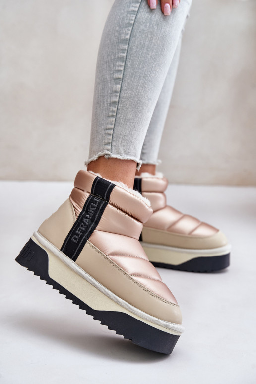  sniega apavi ar masīvu zoli D.Franklin DFSH371010 smilšu krāsas