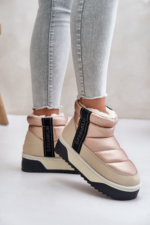  sniega apavi ar masīvu zoli D.Franklin DFSH371010 smilšu krāsas