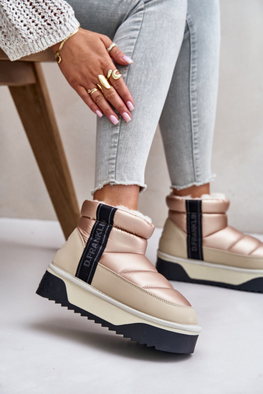  sniega apavi ar masīvu zoli D.Franklin DFSH371010 smilšu krāsas