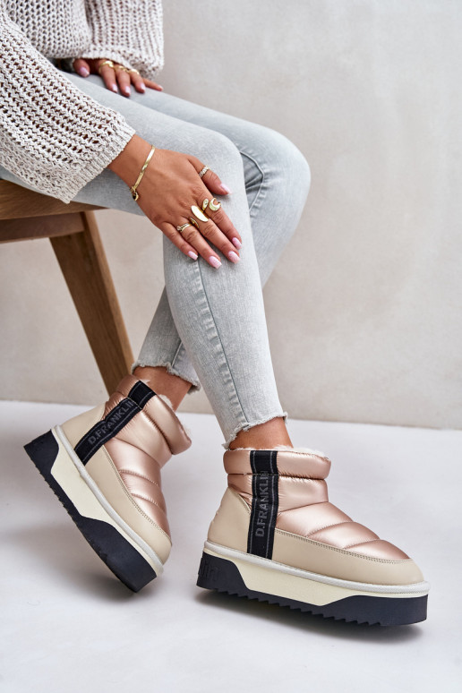  sniega apavi ar masīvu zoli D.Franklin DFSH371010 smilšu krāsas