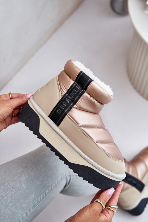  sniega apavi ar masīvu zoli D.Franklin DFSH371010 smilšu krāsas