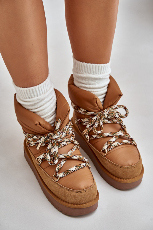 zamšādas sniega apavi  Z Grubym m D.Franklin DFSH375003 brūnas krāsas