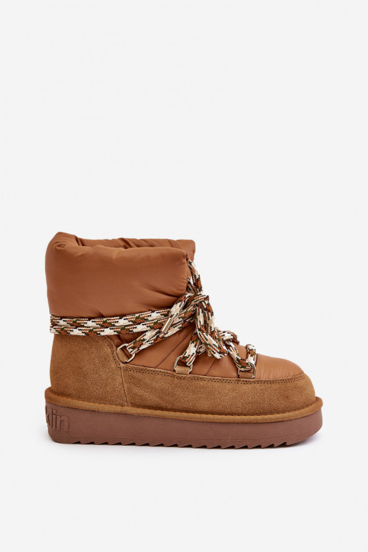 zamšādas sniega apavi  Z Grubym m D.Franklin DFSH375003 brūnas krāsas