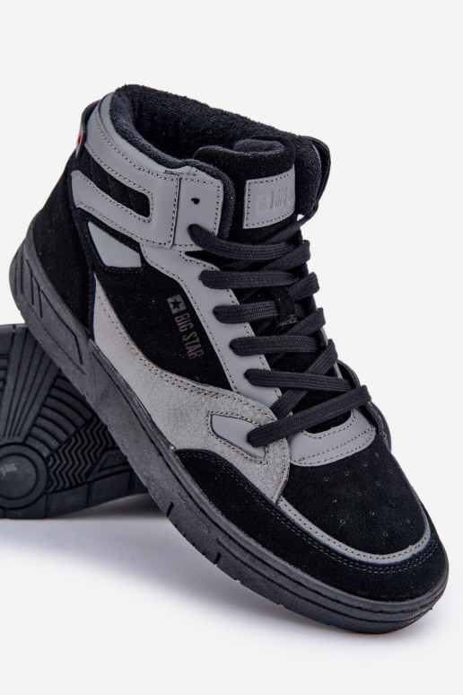 zamšādas  modeļa apavi  Big Star OO174303 Hi-Poly System -Pelēkas krāsas