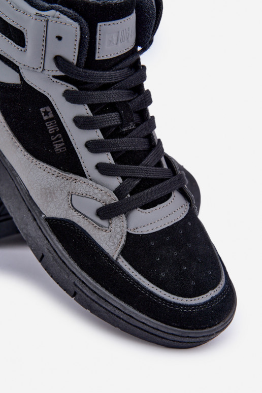 zamšādas  modeļa apavi  Big Star OO174303 Hi-Poly System -Pelēkas krāsas