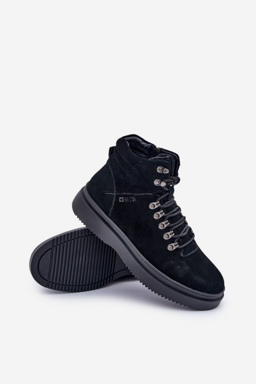 zamšādas apavi  siltināti Big Star OO174187 Melns zamšādas apavi  siltināti Big Star OO174187 Melns