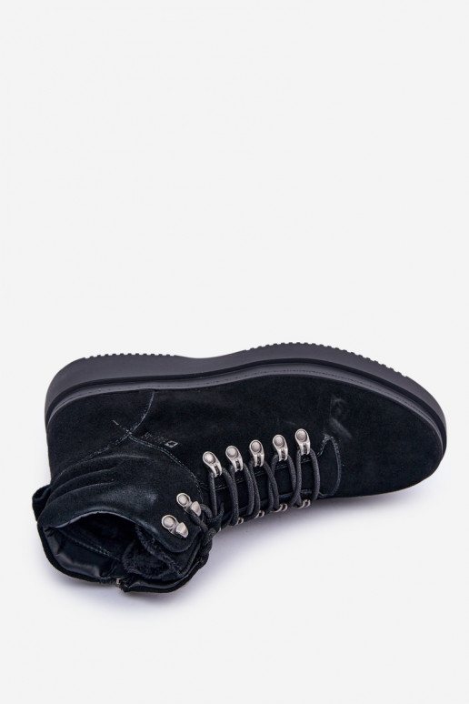 zamšādas apavi  siltināti Big Star OO174187 Melns zamšādas apavi  siltināti Big Star OO174187 Melns