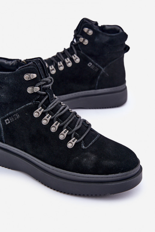 zamšādas apavi  siltināti Big Star OO174187 Melns zamšādas apavi  siltināti Big Star OO174187 Melns