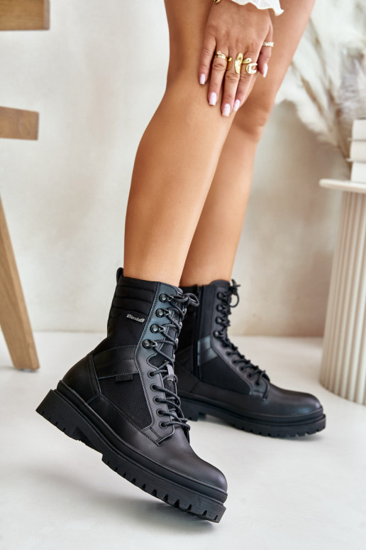 apavi Sieviešu puszābaki  siltināti Big Star OO174164 Melns   apavi Sieviešu puszābaki  siltināti Big Star OO174164 Melns