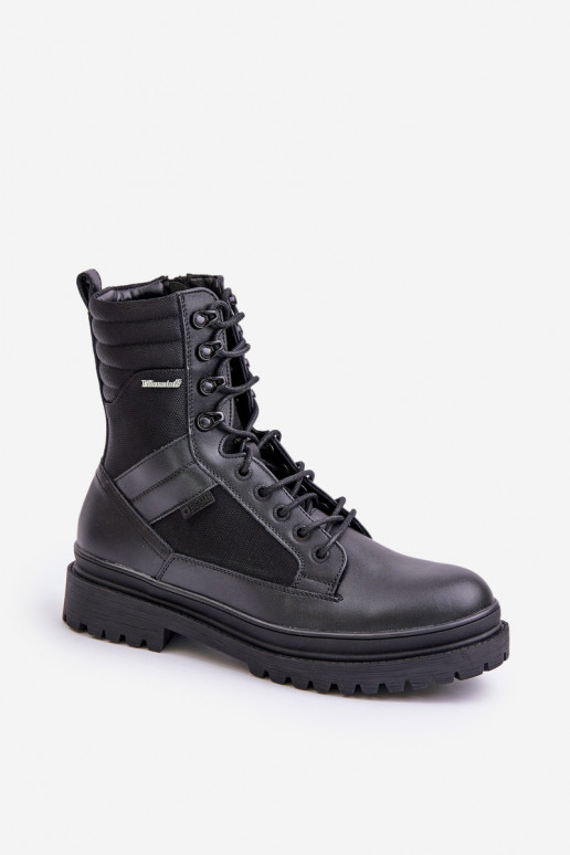 apavi Sieviešu puszābaki  siltināti Big Star OO174164 Melns   apavi Sieviešu puszābaki  siltināti Big Star OO174164 Melns