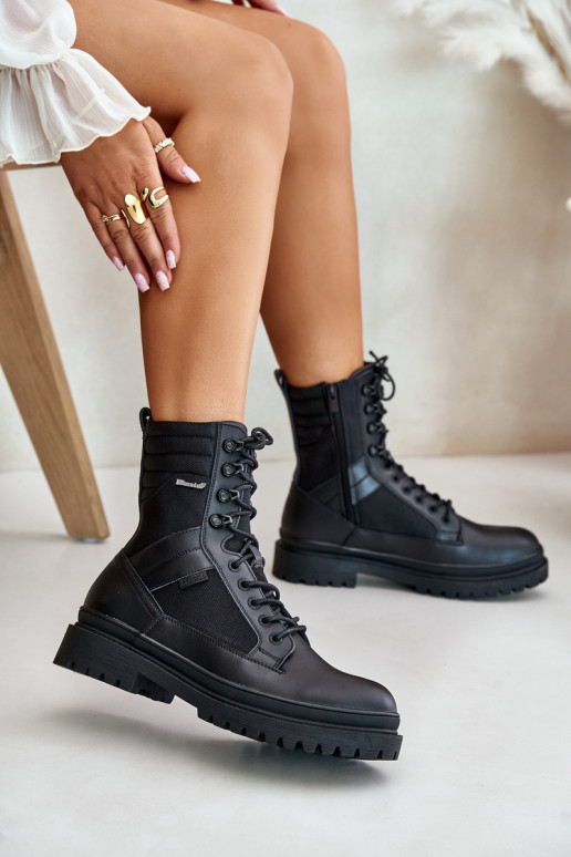 apavi Sieviešu puszābaki  siltināti Big Star OO174164 Melns   apavi Sieviešu puszābaki  siltināti Big Star OO174164 Melns