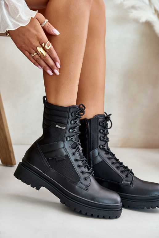 apavi Sieviešu puszābaki  siltināti Big Star OO174164 Melns   apavi Sieviešu puszābaki  siltināti Big Star OO174164 Melns