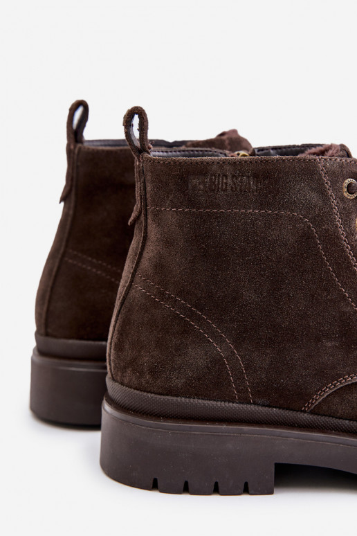 zamšādas siltināti Sieviešu puszābaki   Big Star OO174229 brūnas krāsas