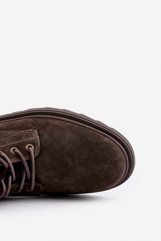 zamšādas siltināti Sieviešu puszābaki   Big Star OO174229 brūnas krāsas