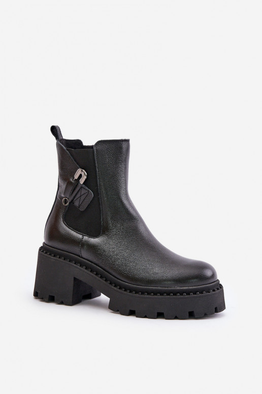 Zazoo 60490   siltināti Sieviešu puszābaki ar ornamentiem Melns