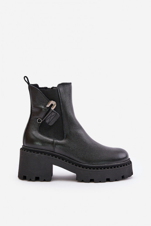 Zazoo 60490   siltināti Sieviešu puszābaki ar ornamentiem Melns