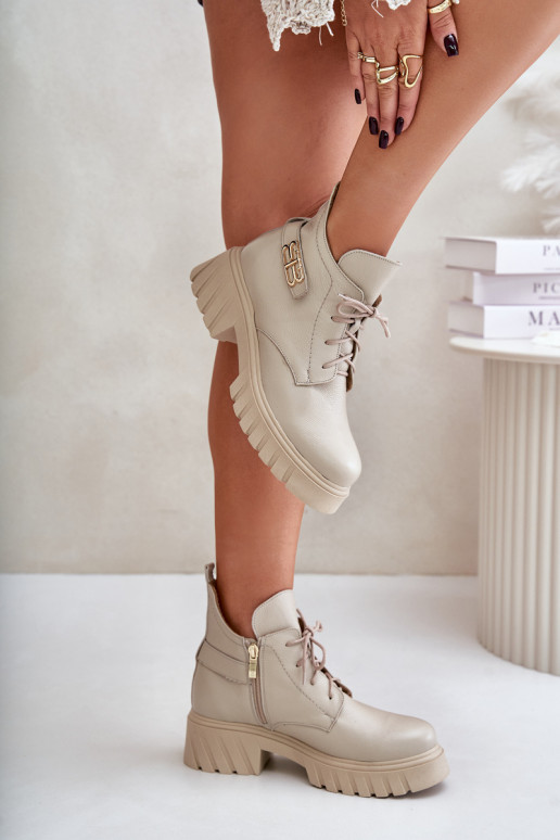 Zazoo 60483  Augsti jāšanas zābaki siltināti smilšu krāsas