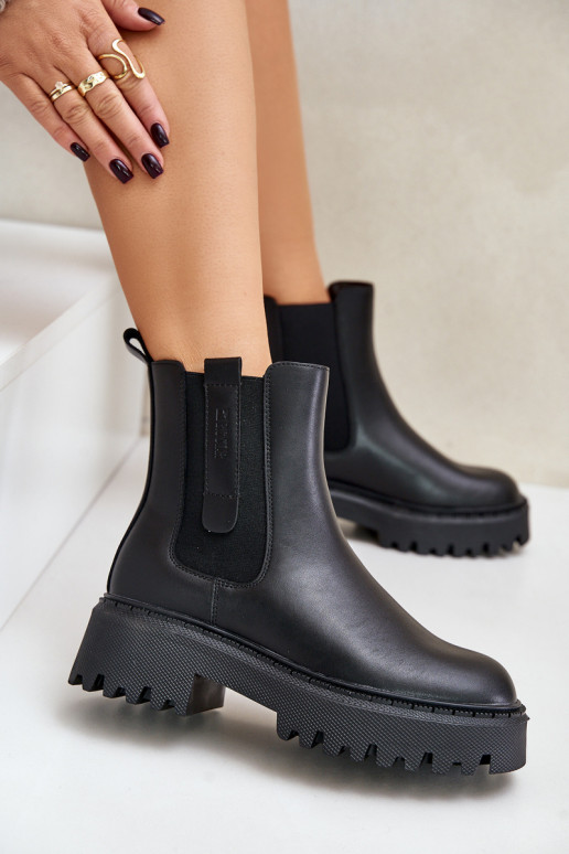   siltināti stilīgi puszābaki  Big Star OO274A386 Melns