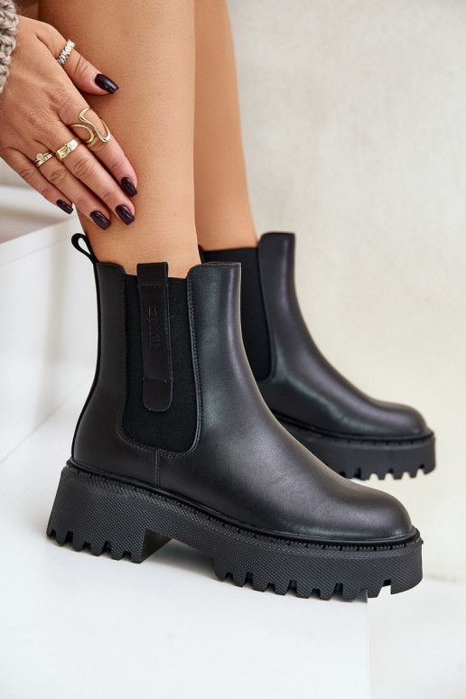   siltināti stilīgi puszābaki  Big Star OO274A386 Melns