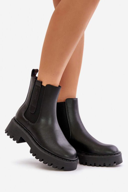   siltināti stilīgi puszābaki  Big Star OO274A386 Melns