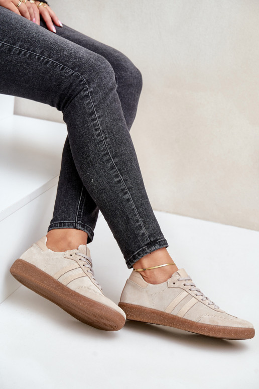 Zazoo N1068 zamšādas   modeļa apavi  smilšu krāsas