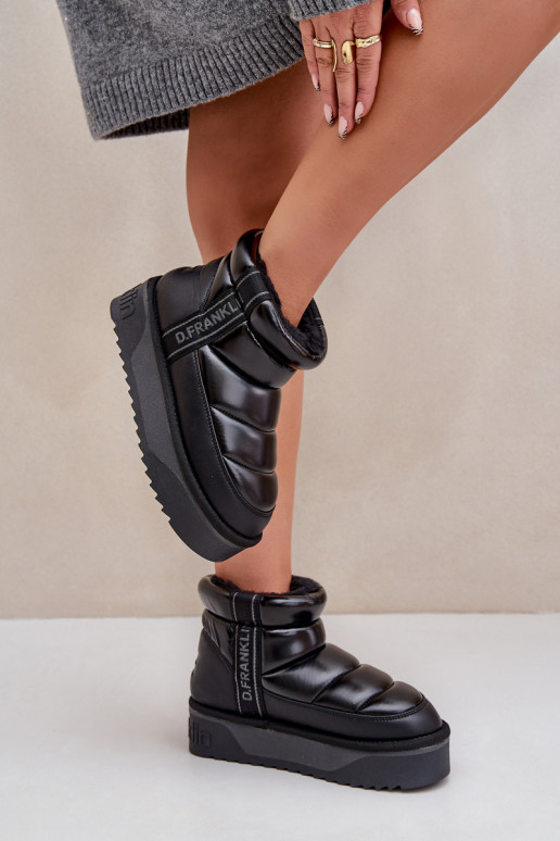  sniega apavi ar masīvu zoli D.Franklin DFSH371011 Melns