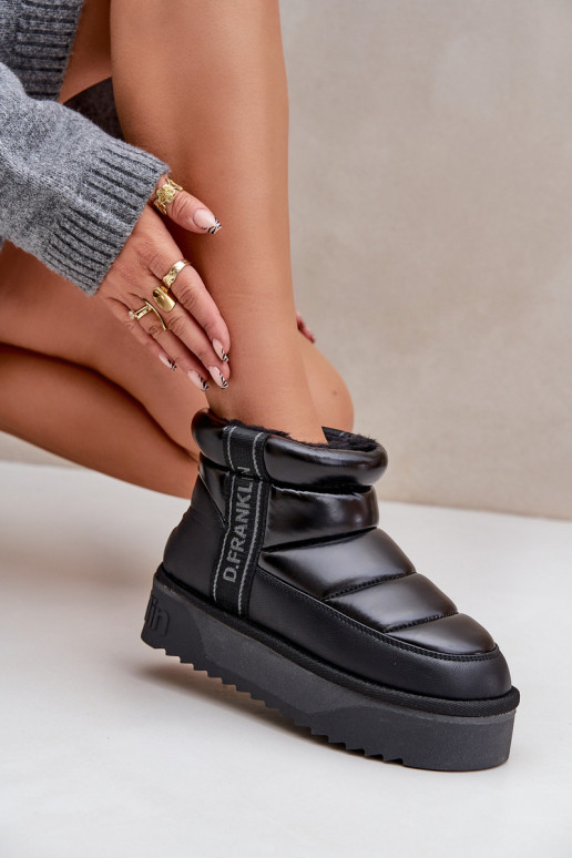  sniega apavi ar masīvu zoli D.Franklin DFSH371011 Melns