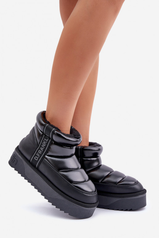  sniega apavi ar masīvu zoli D.Franklin DFSH371011 Melns