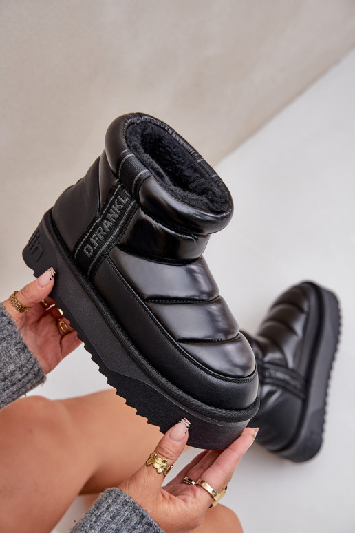  sniega apavi ar masīvu zoli D.Franklin DFSH371011 Melns