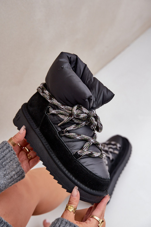 zamšādas sniega apavi  Z Grubym m D.Franklin DFSH375003 Melns