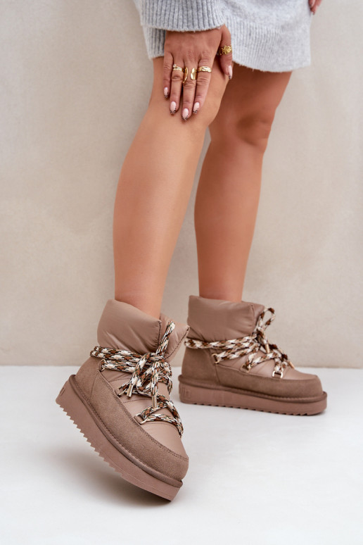 zamšādas sniega apavi  Z Grubym m D.Franklin DFSH375003 Brūnas krāsas