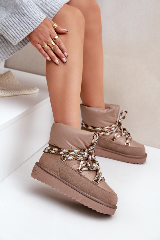 zamšādas sniega apavi  Z Grubym m D.Franklin DFSH375003 Brūnas krāsas