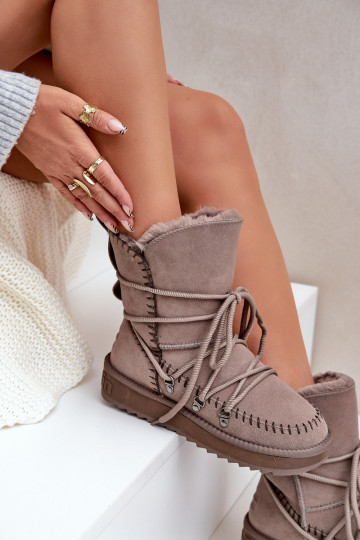 sniega apavi  Z Naturalnego Zamszu D.Franklin DFSH375004 Brūnas krāsas