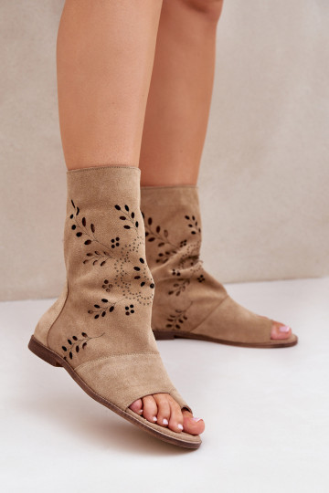 Zazoo 3437  Zamšādas basenes ar stulmu  smilšu krāsas