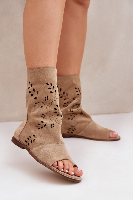 Zazoo 3437  Zamšādas basenes ar stulmu  smilšu krāsas Zazoo 3437  Zamšādas basenes ar stulmu  smilšu krāsas