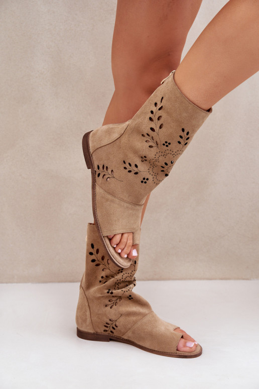 Zazoo 3437  Zamšādas basenes ar stulmu  smilšu krāsas Zazoo 3437  Zamšādas basenes ar stulmu  smilšu krāsas