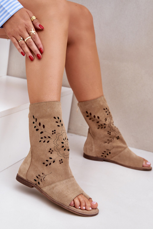 Zazoo 3437  Zamšādas basenes ar stulmu  smilšu krāsas Zazoo 3437  Zamšādas basenes ar stulmu  smilšu krāsas