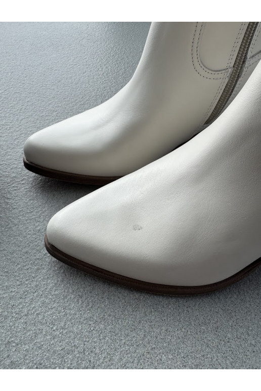   garie zābaki  ar papēdi Zazoo 3675 baltas krāsas