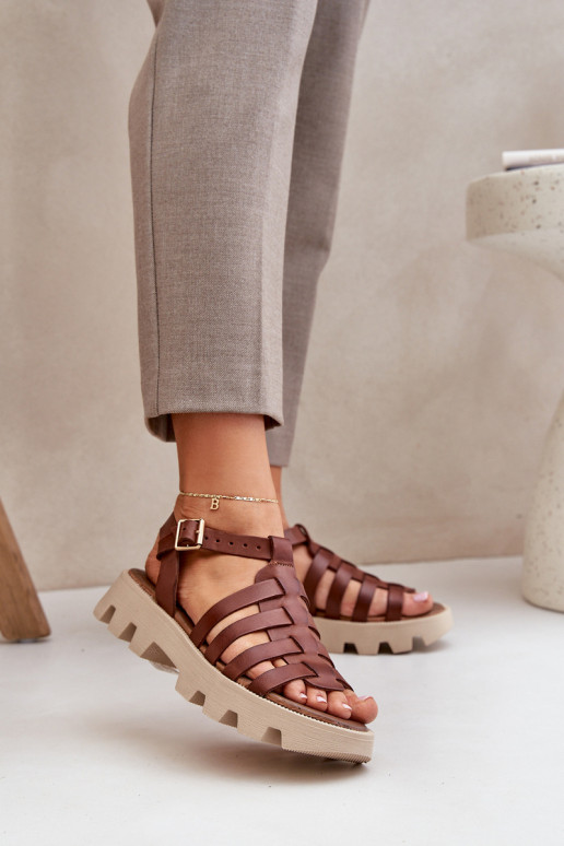 Sieviešu basenes   Zazoo 3695 brūnas krāsas Sieviešu basenes   Zazoo 3695 brūnas krāsas