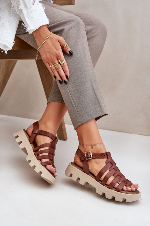 Sieviešu basenes   Zazoo 3695 brūnas krāsas Sieviešu basenes   Zazoo 3695 brūnas krāsas