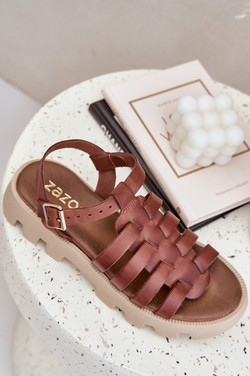 Sieviešu basenes   Zazoo 3695 brūnas krāsas Sieviešu basenes   Zazoo 3695 brūnas krāsas