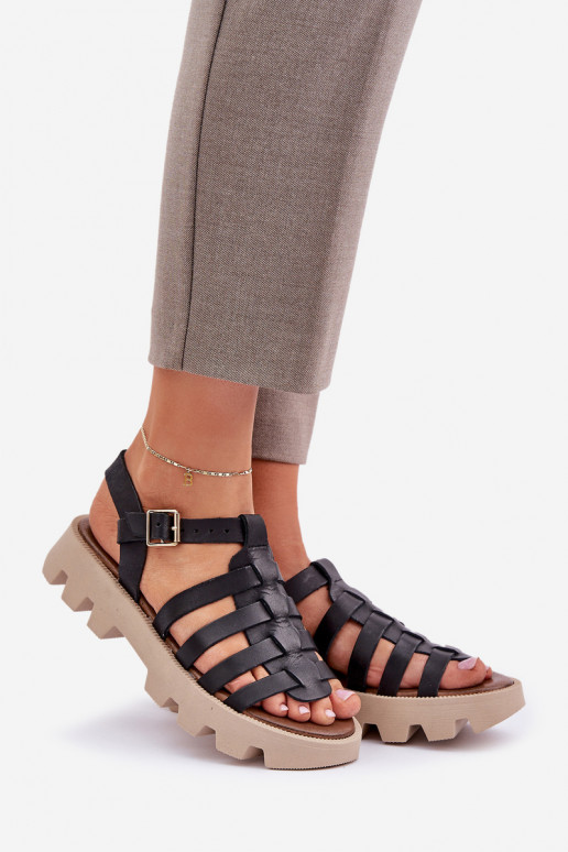 Sieviešu sandales Zazoo 3695 melnā krāsā