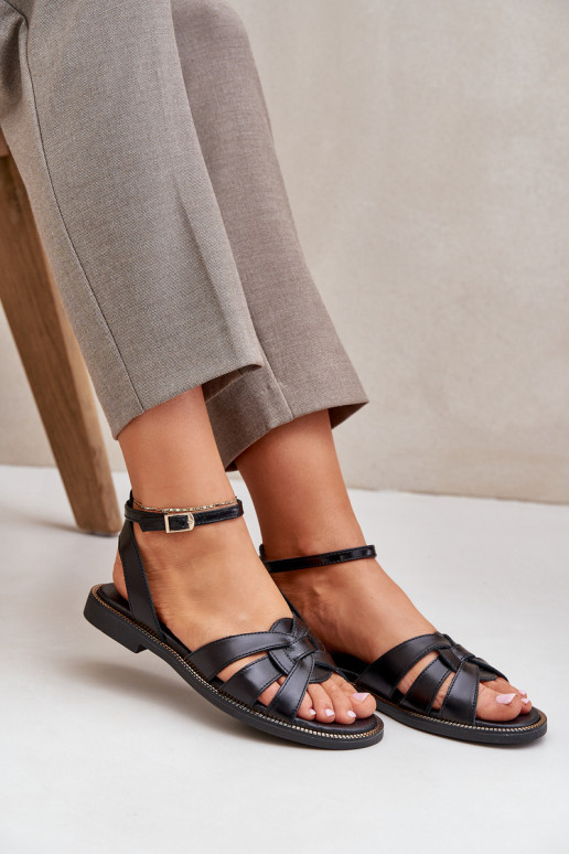 Sieviešu basenes   ar platiem papēžiem Zazoo 3688 Melns