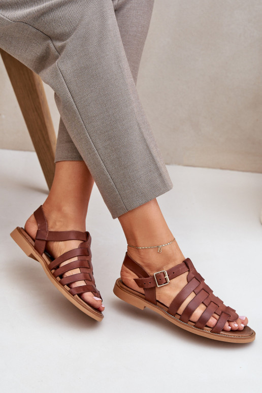 Sieviešu basenes  ar platiem papēžiem Zazoo 3686 brūnas krāsas Sieviešu basenes  ar platiem papēžiem Zazoo 3686 brūnas krāsas