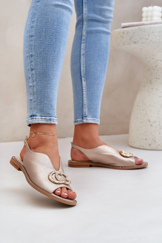 Sieviešu basenes  ar platiem papēžiem ar ornamentiem Laura Messi 2865 Zelta krāsas Sieviešu basenes  ar platiem papēžiem ar ornamentiem Laura Messi 2865 Zelta krāsas