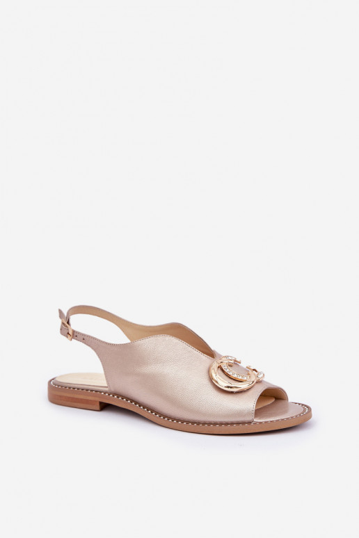 Sieviešu basenes  ar platiem papēžiem ar ornamentiem Laura Messi 2865 Zelta krāsas Sieviešu basenes  ar platiem papēžiem ar ornamentiem Laura Messi 2865 Zelta krāsas