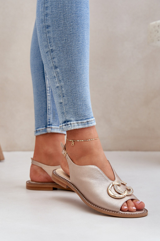 Sieviešu basenes  ar platiem papēžiem ar ornamentiem Laura Messi 2865 Zelta krāsas Sieviešu basenes  ar platiem papēžiem ar ornamentiem Laura Messi 2865 Zelta krāsas