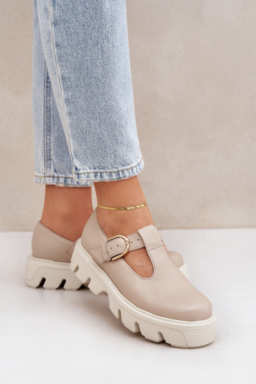 apavi ar sprādzēm Zazoo 20183 smilšu krāsas 2